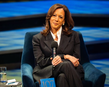 Kamala Harris discusses her memoir 107 Days at London’s Southbank Centre on 23 October 2025.