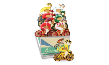 Hand decorated cyclist biscuit box, £32.50biscuiteers.com