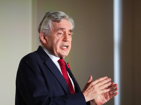 Gordon Brown speaking at an event today to mark the 60th anniversary of the Child Poverty Action Group (Cpag), at Somerset House, in central London.