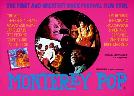 Humping Hendrix … the poster for Monterey Pop, the documentary featuring 1967 festival acts Janis Joplin, Jimi Hendrix, Otis Redding and the Who.