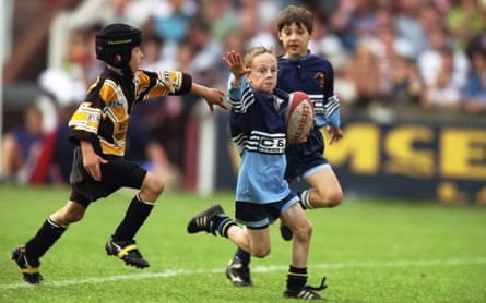 Children playing Rugby League.