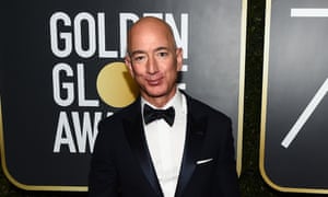 Jeff Bezos, Amazon founder, arrives at the 75th annual Golden Globe awards