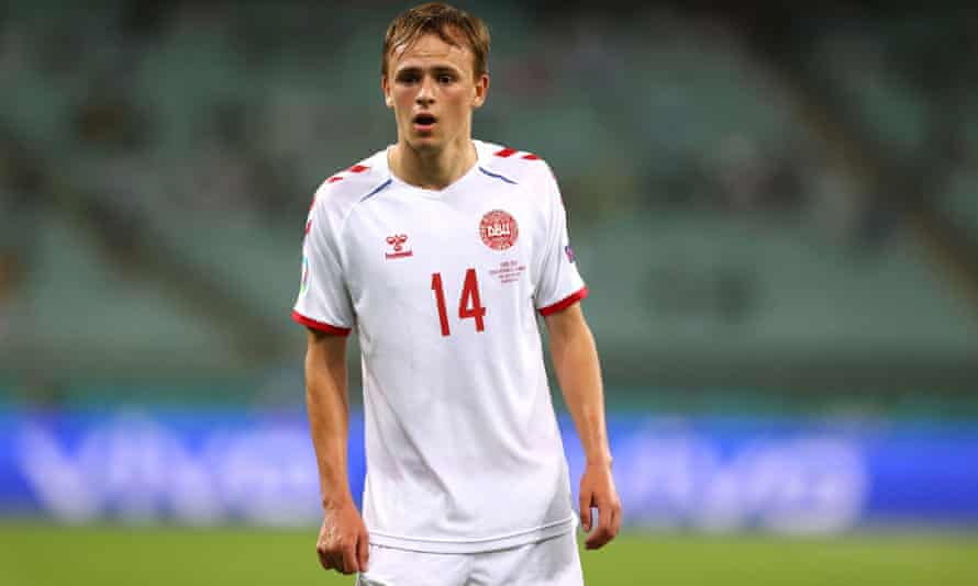 Denmark's Mikkel Damsgaard hopes to be the first to break England's defense at Euro 2020.