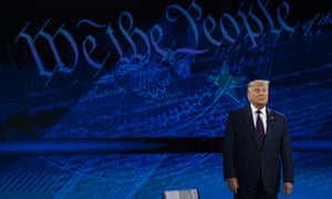 Trump at the ABC News town hall event in Philadelphia.