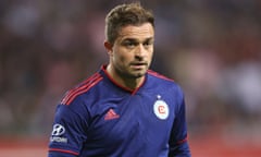 Inter Miami CF v Chicago Fire FC<br>CHICAGO, ILLINOIS - OCTOBER 04: Xherdan Shaqiri #10 of Chicago Fire FC looks on against Inter Miami CF during the second half at Soldier Field on October 04, 2023 in Chicago, Illinois. (Photo by Michael Reaves/Getty Images)