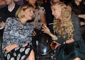 Anna Wintour and Franca Sozzani in Milan in 2010.