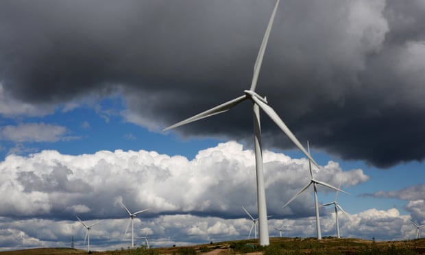 The Whitelee windfarm, the UK’s largest onshore windfarm