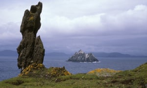 Little Skelling as pictured from Skellig Michael.