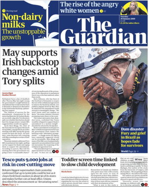 CBD Olie Guardian voorpagina, 29 januari 2019
