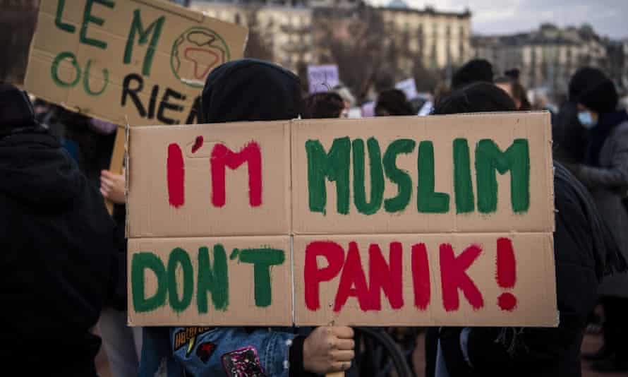 People protest against Switzerland’s ban on wearing a full face veil in public plans, which has been approved in a national referendum