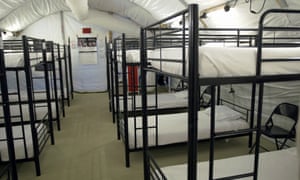 detention center texas migrant child facility carrizo springs jail bright clean still bunk beds seen