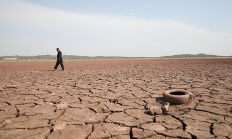 Drought at Rawal Lake in Pakistan during June 2018.