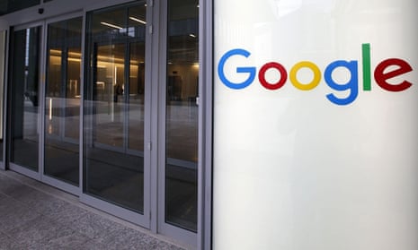 Google logo on a building