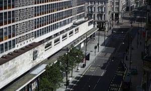 an almost empty Oxford Street, in central London, this month.
