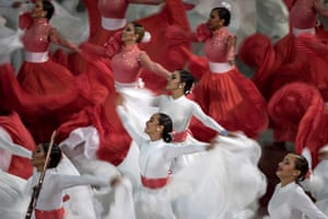 Caracas, Venezuela. Dancers perform during a presentation, by Gladys Gutierrez, president of the Supreme Court of Justice, of the annual report on the activities of the country’s judicial bodies