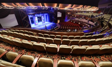 The auditorium inside the Harmony of the Seas cruise ship.