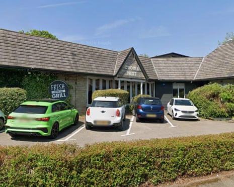 A view of cars parked outside the Crow’s Nest pub in Cwmbran