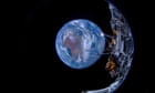 US spacecraft on the moon 'caught a foot' and tipped on to side, says Nasa