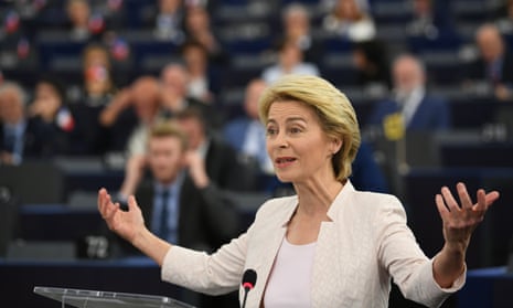 Ursula von der Leyen told MEPs: ‘Since 1958 there have been 183 commissioners. Only 35 were women. That is less than 20%.’