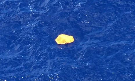 Tarek Wahba, the captain of the Maersk Ahram, a ship involved in the search and rescue operation for EgyptAir flight MS804, posted pictures showing an orange object floating in the sea.