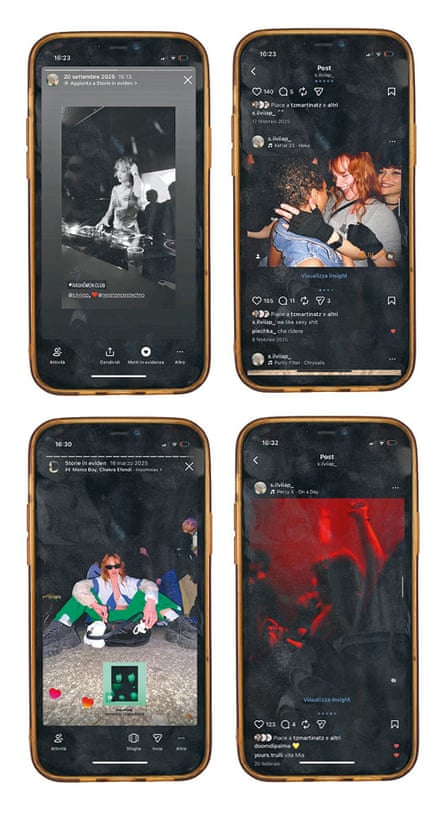 Images from Silvia's social media feeds