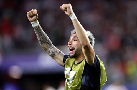 Julio Enciso of Paraguay celebrates after the 1-0 win during the FIFA World Cup 2026 Group D match.