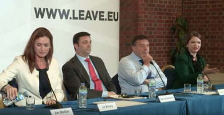 Screenshot of Leave.EU launch event