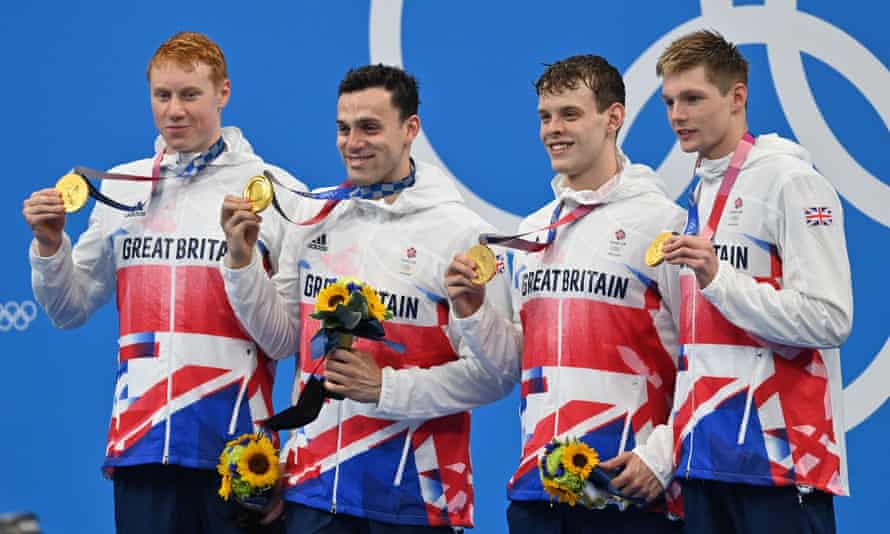 Team Gb Men Strike Olympic Gold In Pool Again With Stunning Relay Win Tokyo Olympic Games The Guardian Team Gb Men Strike Olympic Gold In Pool Again With Stunning Relay Win Tokyo Olympic Games The Guardian