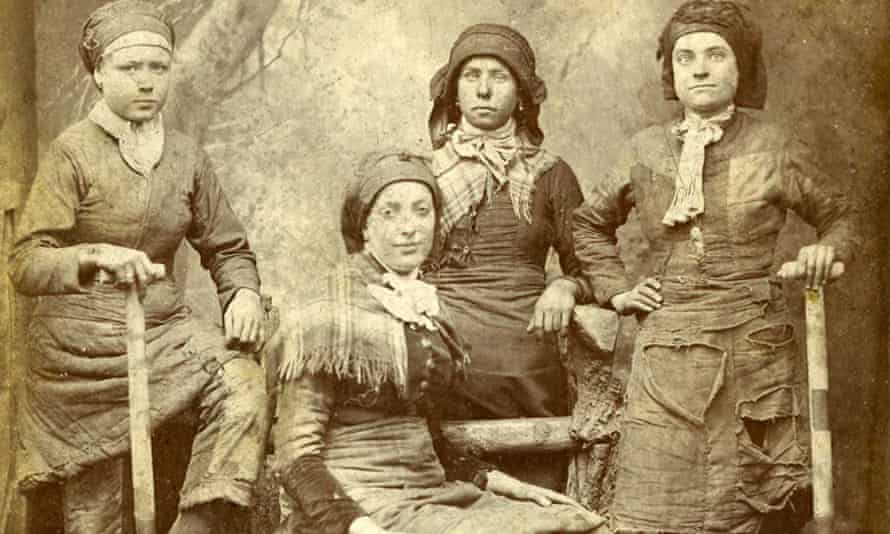 Women from a colliery in Wigan, Lancashire, 1887.