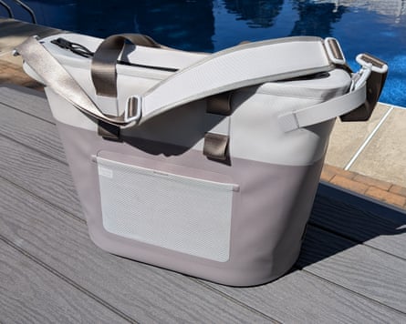 Hydroflask Escape Tote cooler photographed outside.