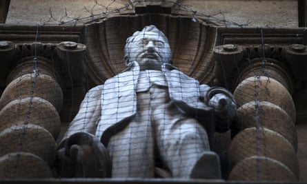 Statue of Cecil Rhodes outside Oriel College, Oxford