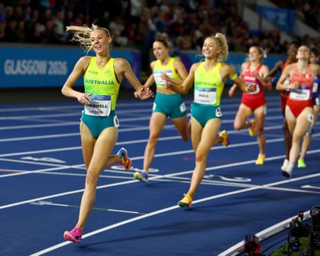 Caldwell celebrates after winning the Women