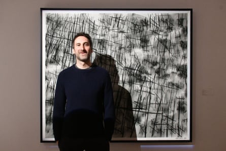 Idris Khan with his piece Numbers