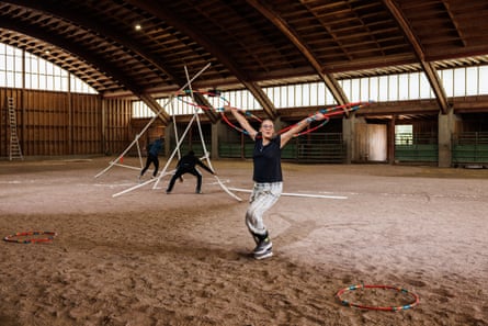 Rehearsal at McCabe Ranch for TACTICAL parallax by Matthew Barney