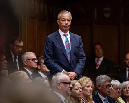 Nigel Farage standing in the House of Commons