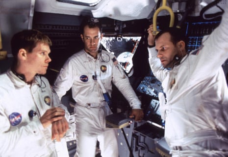 Hanks, centre, with Kevin Bacon, left, and Bill Paxton in Apollo 13 (1995).