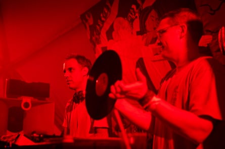 Kieran Miles David Hebden, AKA Four Tet, plays with Samuel Shepherd AKA Floating Points, perform together at Sunflower Sound System.