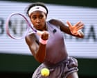 French Open day seven: Gauff stunned by Potapova and Kouame bows out – as it happened The reigning womens champion Coco Gauff was beaten by Anastasia Potapova and Moise Kouame bowed out against Alejandro TabiloJovic absolutely obliterated her fellow American and the former world No 8 Emma Navarro in the previous round, and rediscovers some of that form under extreme pressure here, reeling off seven points on the spin to cancel out Osakas early break in the second set. The 18-year-old holds with her first aces of the match and nudges ahead for 6-7, 3-2.A quick rundown of the latest scores and whats coming up on day seven: Continue reading...
