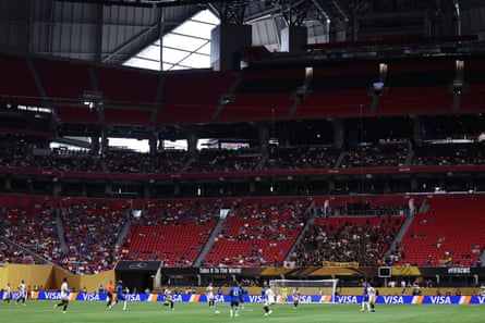 The crowd was sparse at the Mercedes-Benz Stadium for Chelsea’s 2-0 defeat of LAFC.