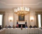 White House gives platform to conservative influencers to air grievances during ‘antifa roundtable’ – live