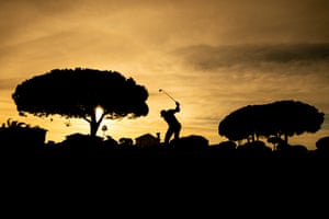 Cadiz, SpainMartin Simonsen of Denmark plays his second shot on the 16th hole during day one of the Andalucia Challenge de Cadiz