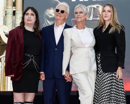 With husband Christopher Guest and daughters Ruby and Annie