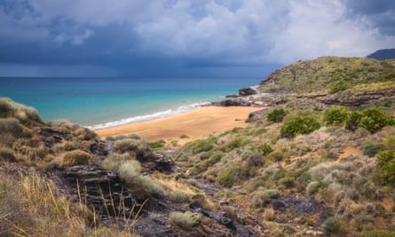 Beaches in Calblanque regional park are linked by coast paths.