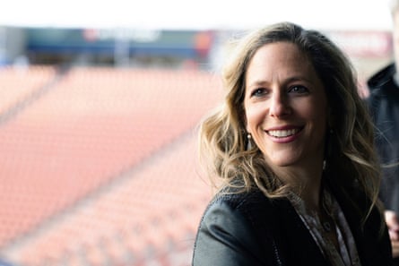 NWSL commissioner Jessica Berman speaks during a recent news conference announcing the return of the Utah Royals for 2024.