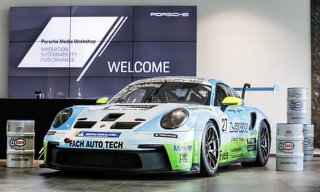 A Porsche car running on efuels