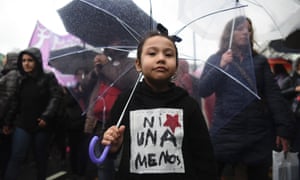 Women protest against violence against women in Mar del Plata.