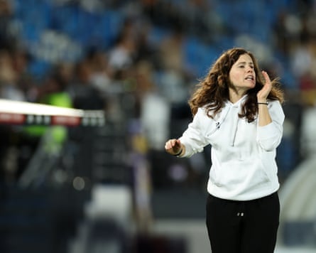 Mariana Cabral reacts during the Women’s Champions League match between Sporting CP and Real Madrid