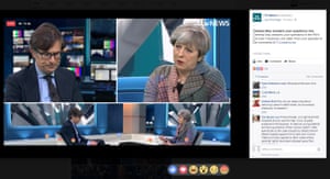 A Facebook Live broadcast hosted by ITV News with Theresa May