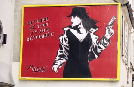 France, Paris, poster of Miss Tic artistC1EFBP France, Paris, poster of Miss Tic artist