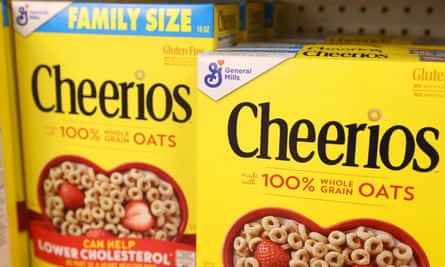 Packets of Cheerios, a brand owned by General Mills, are seen in a store in Manhattan, New York, US in 2021